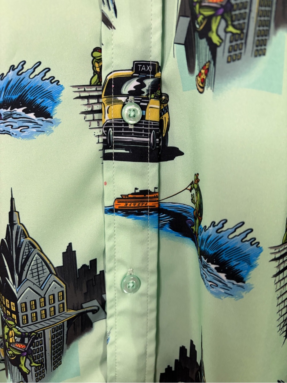 RSVLTS TMNT "Tourists" Men's Short Sleeve Button-Up XL READ - Picture 3 of 11